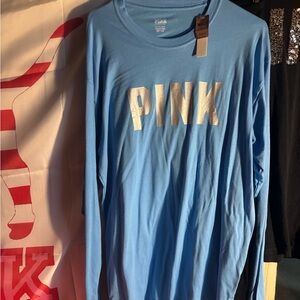 New WITH TAGS VS PINK BLUE LONG SLEEVE